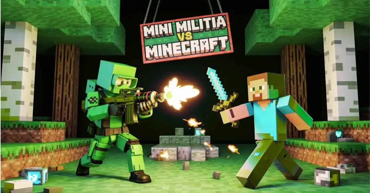 Mini Militia vs Minecraft